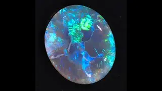 1.13ct solid black crystal opal from Lightning Ridge, Australia