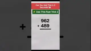 Fastest Way to Add 3-Digit Numbers 🤯 | Mental Math Trick for Exams #shorts #maths #addition