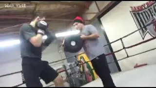 Rustam Khabilov training