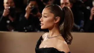 Ariana Grande's Golden Globes look features iconic ponytail. See it.