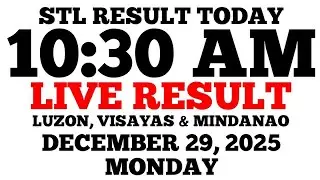 STL Result Today 10:30 AM Draw December 29, 2025 Monday STL Luzon, Visayas, Mindanao LIVE Result