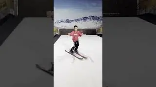 Fun Skiing Lessons on an Indoor Ski Machine for Children #snowboarding #indoorskiing