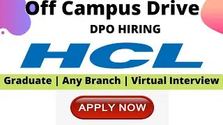 HCL Off Campus Drive for DPO 2021