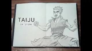 [ASMR] Speed Sketching: Drawing Taiju Oki from Dr. Stone