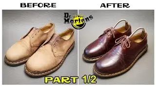 АСМР Как восстановить и почистить Dr. Martens 1461? Часть 1/2.