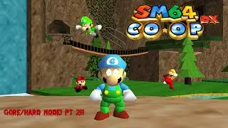SM64 COOP DX Gore/Hard Mode Funny Moments! The Horror Returns with 4 Players!!!