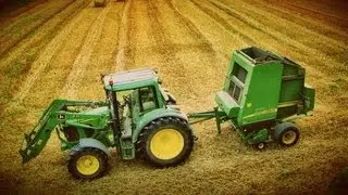 John Deere 990 Rundballenpresse vs. 592  / 6210R - 6320