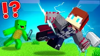 THOR Armor Speedrunner vs Hunter in Minecraft - Maizen JJ and Mikey