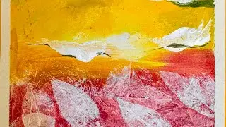 The leaves texture painting on acrylic colour #art #viral #youtube 