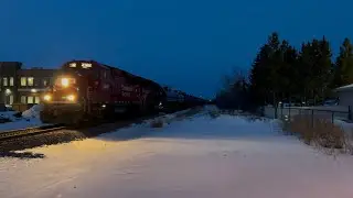 CP Olds Local Train Heading Southbound at Airdrie AB