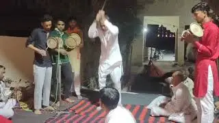 भैरू बाबा का जबरदस्त अखाड़ा।।। तलवार से खेलते हुए भक्तजन ।।।