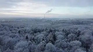 Winterlandschaft Zeisigwald Chemnitz Drohnenshots