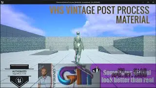 Unreal Engine 5 vintage PostProcess Material VHS. Download