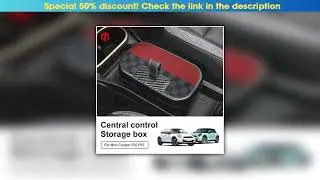 Slide Central Control Storage Box For BMW Mini Cooper F65 F66 2024 2025 Central Armrest Storage Box