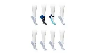 Copper Fit 8pr Sport   Gripper Unisex Performance Socks