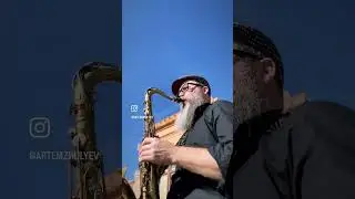 Artem Zhulyev  , with one of our 26 models seventies sax straps (LTD) long tall Dex