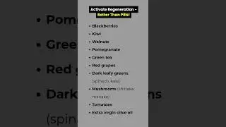 Foods That Regenerate Stem Cells Naturally!