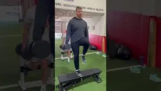 DB Step Up with Knee Drive