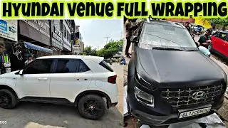 Hyundai venue full wrapping graphic matte black | car wrapping modification