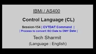 ISO to DMY date conversion using cvtdat command  | CVTDAT command in cl Program | CL Date Format |