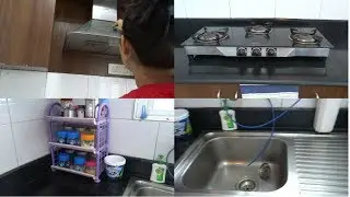 Indian Morning Kitchen Cleaning Routine 2018||How I clean my Kitchen||Deep Kitchen Cleaning