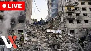 LIVE | Search for Survivors After Kyiv Apartment Block Destroyed in Russian Strike | VERTEX