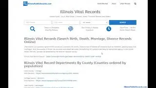 Illinois Vital Records (Search Birth, Death, Marriage, Divorce Records Online)