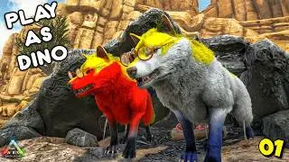 PLAY AS A DINO IS BACK 🔥 Play As A Dire Wolf With R4HU1 🔥 Ark Survival Evolved Play AS Dino #1