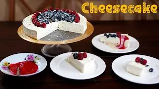Cheesecake fără coacere cu fructe de pădure și cocos