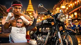 Идём на тайский бокс, прилетели в Чианг Май, катаемся на новом Royal Enfield Classic 350