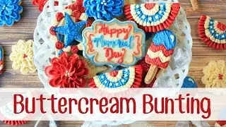 How to Make Decorated Butter Cream Bunting Cookies