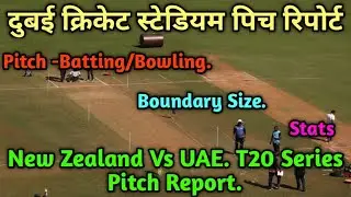 Dubai International cricket stadium UAE. pitch Report/ New Zealand Vs UAE T20 series pitch Report.
