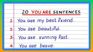 You are Sentences | 20 You are Sentences | Simple Sentences
