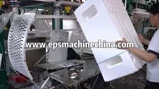 EPS Foam Electrical Appliance Packaging Is In Production, EPS Molding Machine Factory Display