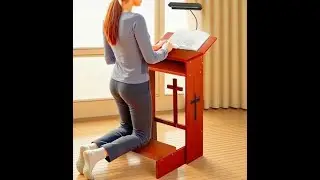Shiwagin Folding Prayer Bench with LED Lamp and Padded Kneeler Review - Pros & Cons - prayer bench