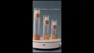 Eco-friendly packaging bamboo airless bottle wiith pump #sustainable #shorts