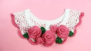 Very easy crochet collar | crochet neck design | কুশিকাটার গলাার ডিজাইন-50