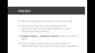 Factors Affecting Tourism