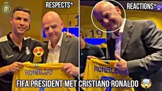 Cristiano Ronaldo Respects FIFA president Gianni Infantino!!🤯😍
