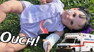 Reborn Toddler doll breaks her Arm! 😢