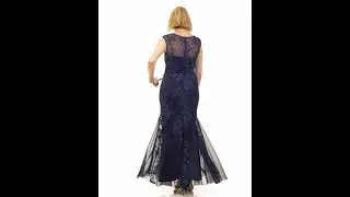 Alex Evenings Women's Long Fit and Flare Dress Godet Detail (Petite and Regular)