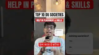 TOP 10 DU SOCIETIES TO JOIN🔥Delhi University societies| DU SOCIETY to join #delhiuniversity #shorts