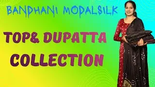 MODAL SILK BANDHANI PRINTED UNSTITCHED SUITS