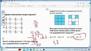 7.Sınıf Rasyonel Sayılar Sınavlarda Çıkmış Sorular