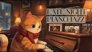 Relaxing Lofi Jazz Piano 🎹 | Cozy Cat Caf&eacute; Ambience for Study, Focus & Sleep