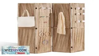 VEVOR Wooden Room Separator  4 Panel Folding Divider