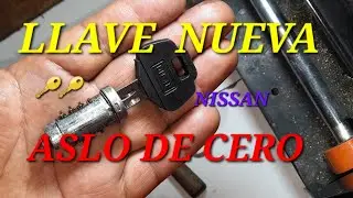 como hacer 🔑llave de cero o llave nueva a chapa de puerta de  un #nissan - sentra año 1995✌️🔑