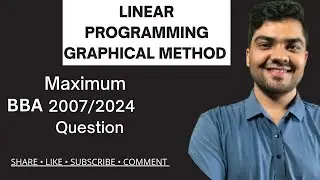 Graphical method - 2 LPP |PU BBA BBA-BI BBA-TT BCIS Data Analysis and Modeling Question Paper 2024|