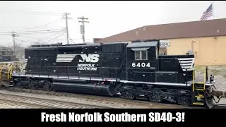 NS 179 with a Newly Rebuilt NS SD40-3 in Erlanger Kentucky