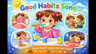Good Habits Song for Kids | Daily Routine & Manners #kidsgoodhabits #goodhabits #kidslearning 